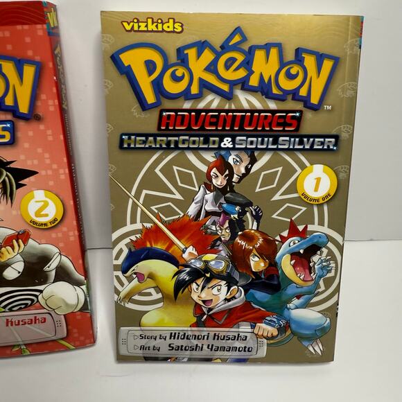 Pokemon Adventures Heart Gold Soul Silver Volume 1 and 2 Paperback Books - Picture 5 of 9